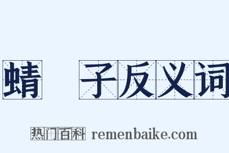 蜻蛚子反义词是什么意思的图片